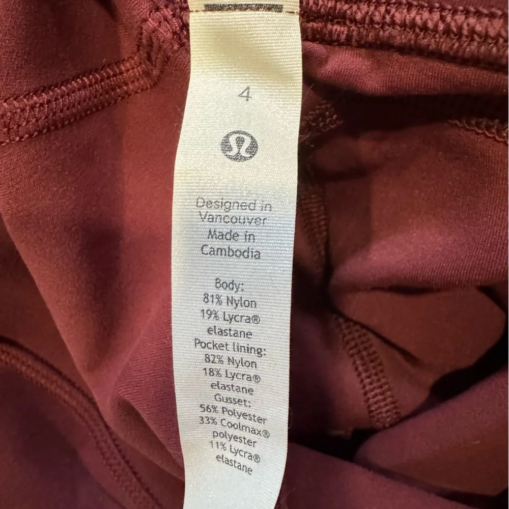 Lululemon Groove Super-High-Rise Flared Pant Nulu in Red Merlot Sz 4